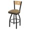 Holland Bar Stool Co 25" Swivel Counter Stool, Black Wrinkle, Nat Back, Canter Sand Seat 83025BWNatMplB013 - alternate 1